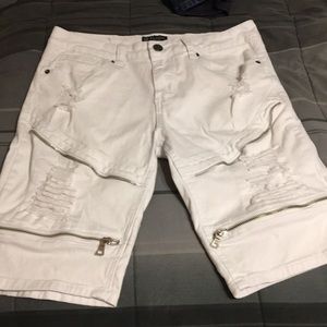 White biker shorts